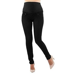 Milano - Zwangerschapsjeans Dames Skinny Fit Jeggings, Met Band Voor de hele Zwangerschap (XXL - 44EU, Zwart)