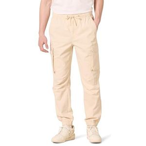 Amazon Essentials Heren Trekkoord Taille Regular-Fit Cargo Jogger, Lichtbeige, Large