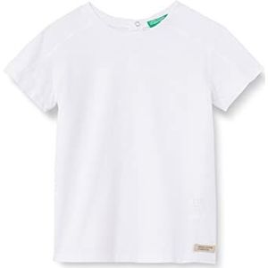 United Colors of Benetton T-shirt voor kinderen en jongens., wit 101., 3 Maanden