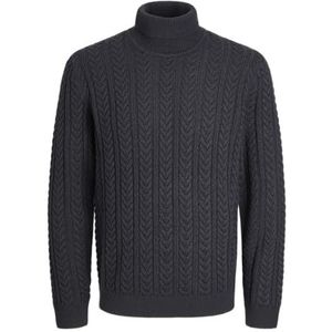 Jack & Jones - JPRBLUSEAN KNIT CABLE ROLL NECK - Coltrui - Dark navy