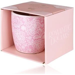 Accentra Badset ROMANTIC DREAMS in geschenkdoos, incl. 25 ml hand- & nagelcrème, 20 g badfizzer, mok (ca. 250 ml), geur: Tea Rose & Velvet - roze/lichtblauw/goud