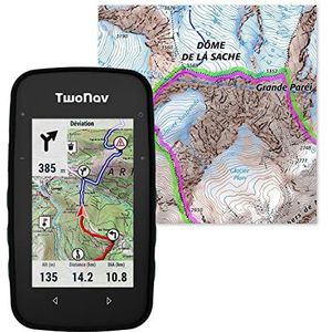 TwoNav Cross Plus (32 GB) + Franse IGN Top25 volledige kaart, sport-gps met 3,2 inch display voor mountainbike, fiets, trekking of wandelen, inclusief kaarten, turquoise