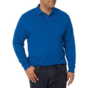 Jerzees Heren Spot Shield poloshirt met lange mouwen, Koninklijk, XL