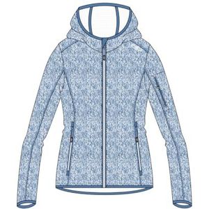 CMP - Knit-Tech damesjas met vaste capuchon, Sky-Bianco, 54