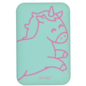 Wondee Mr Wonderful Draagbare oplader, externe accu, 10.000 mAh, grappige eenhoorn met 3 poorten [2 USB en 1 USB C] – powerbank compatibel met alle smartphones, iPhone, tablets, iPad en meer