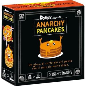 Asmodee - Dobble Anarchy Pancakes - kaartspel, 2-8 spelers, 6+ jaar, Italiaanse editie