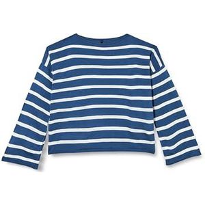 Trendyol Gestreepte trui met lange mouwen voor dames, blauw, L