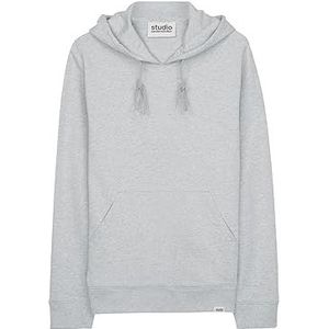 Seidensticker Studio Sweatshirt met capuchon - Regular Fit - gemakkelijk te strijken - Studio Hoodie - lange mouwen - Unisex - 100% katoen, grijs, M