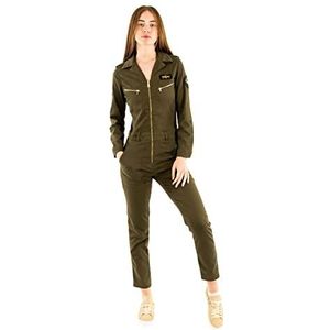 Schott NYC Jumpsuit voor dames, kaki, M