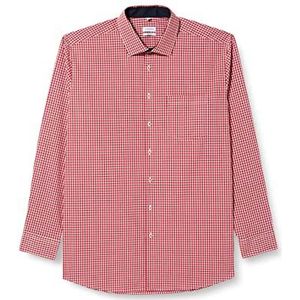 Seidensticker Men's Regular Fit shirt met lange mouwen, rood, 43, rood, 43