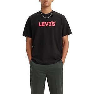 Levi's Ss Relaxed Fit Tee T-shirt Mannen, Headline Logo Caviar, XS