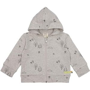 loud + proud Unisex kinderen structuurbreiwerk, GOTS-gecertificeerd jack, zilver, 74-80