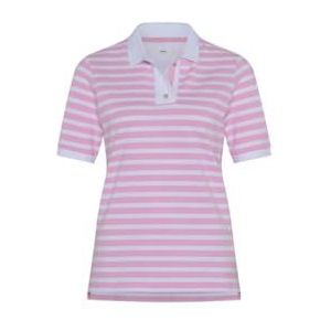 BRAX Style Cleo poloshirt voor dames, piqué, gestreept T-shirt, Sea Shell., 46