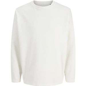 JACK & JONES Jprbluderek Ls Structure Tee, cloud dancer, L