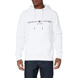 Tommy Hilfiger Heren hoodie Tommy Logo met capuchon, wit (white), M