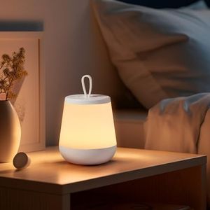 Diboniur Bedlampje met aanraakscherm voor slaapkamer, meerkleurig, nachtlampje voor baby's, oplaadbaar, led-nachtlampje voor volwassenen, met afstandsbediening, warme modus, 16 kleuren RGB