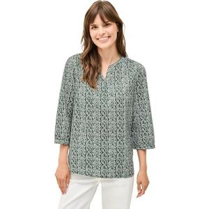 Blouse - Tuniek Kraag - Katoen - Losse Pasvorm - All-over Patroon