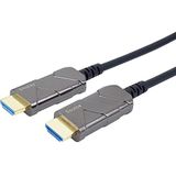 PremiumCord 8K optisch actieve ultrahoge snelheid HDMI 2.1-glasvezelkabel, 48 Gbit/s, HDMI 2.1, 3D, EDID, ARC, videoresolutie 8K bij 60 Hz, verguld, lengte 20 m