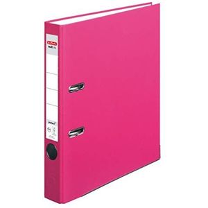 Herlitz 11416245 ordner maX.file protect A4, 5 cm met insteekrugetiket, 5 stuks, FSC Mix, roze