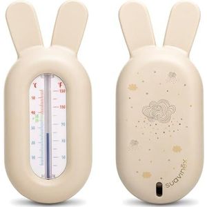Suavinex, Dreams Beige badthermometer voor baby's + 0 maanden, zonder kwik, nauwkeurig en met kleurenschaal, robuust en eenvoudig te gebruiken