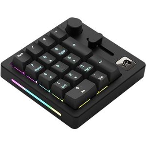 Glorious GMMK Macro Pad - Zwart Mechanisch Numpad - 10 toetsen USB-toetsenbord - Hotswap, programmeerbare volumeknop, RGB-achtergrondverlichting, bedraad en draadloos Bluetooth - Gaming-toetsenbord