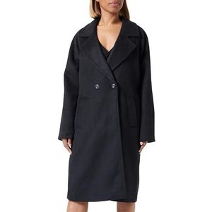Bestseller A/S Dames VMHAZEL Long Wool Coat BOOS jas, zwart, XL, Schwarz, XL