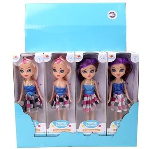 FLYPOP'S - Pop - Speelgoed voor kinderen - 077251 - Willekeurige kleur - Plastic - Mannequin - Pop - Gekleurd haar - 24 cm x 5,5 cm - Vanaf 3 jaar