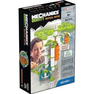 Geomag - Mechanics Gravity Vertical Motor - Educational and Creative Game for Children - Magnetic Building Blocks, Vertical Motors with Magnetic Blocks, Recycled Plastic - Set of 183 Pieces