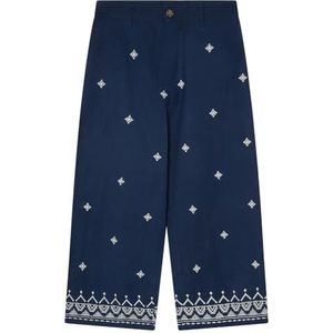 Springfield Geborduurde broek met knoopsluiting aan de voorkant en zijzakken, marineblauw, 34