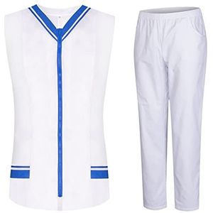 MISEMIYA - Peeling-set voor dames – doktersuniform dames met hemd en broek – medisch uniform – 818-8312, koningsblauw 21, XXL