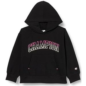 Champion Legacy Color Punch G-Ultralight Powerblend fleece hoodie voor meisjes en meisjes, Zwart, 13-14 jaar