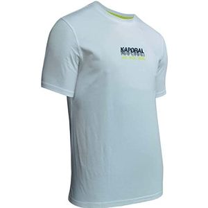 Kaporal - Regelmatig T-shirt voor heren met print van 100% biologisch katoen, Wit, XXL