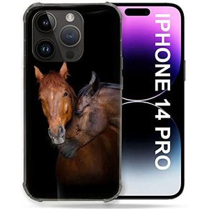 Beschermhoesje voor iPhone 14 Pro (6,1 inch), diermotief, bruin