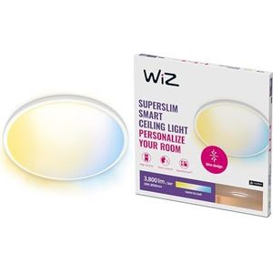 WiZ SuperSlim Plafondlamp - Dimbaar - Bluetooth LED Lamp - 32 W - Wit