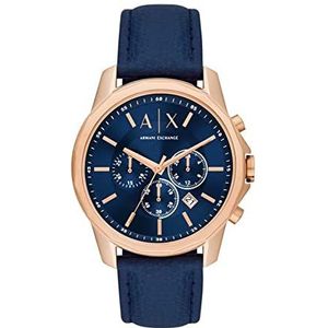 Armani Exchange Chronograaf Blauw Leren Horloge