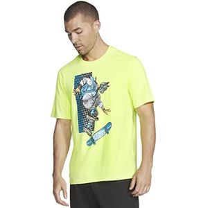 Skechers Heren Skate Crew Tee T-shirt, Geel, Medium