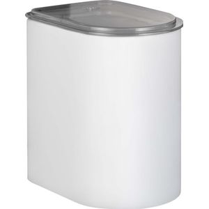 Wesco Voorraaddoos LOFT 2,2 liter van hoogwaardig plaatstaal met acryldeksel in de kleur wit mat - geschikt voor levensmiddelen - luchtdicht - ideaal voor laden