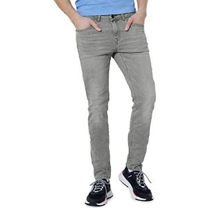 Street One MEN heren jeans slim, Lichtgrijs, zwaar gebleekt, 40W x 30L