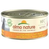 Almo Nature - HFC Kitten met Kip - Natvoer voor Kitten: 24 dozen van 150 g