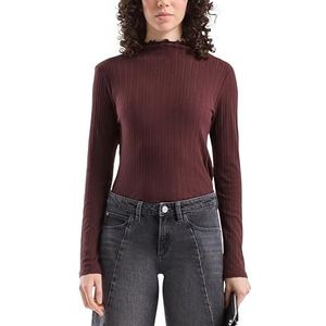 T-Shirt - Slim-fit - Lange Mouwen - Ajourpatroon