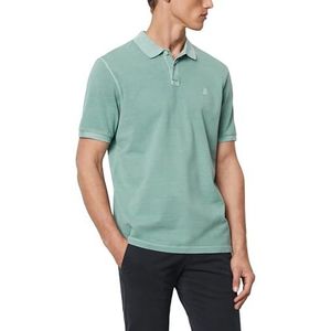 Marc OPolo Poloshirt voor heren, korte mouwen, van biologisch katoen, klassiek, groen, XS