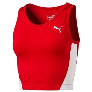 PUMA Damen Tank Top Cross the Line CropTop W, Puma Red, M, 515104