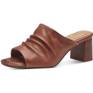 Tamaris Comfort 8-87200-42 440 Nut Hakslippers voor dames, comfortabele extra brede alledaagse schoen, feestelijk, elegant met hak, groef, 37 EU Breed