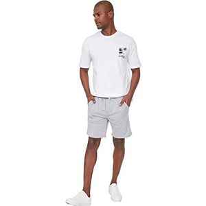 Trendyol Heren regular fit shorts & bermuda casual shorts, grijs, small