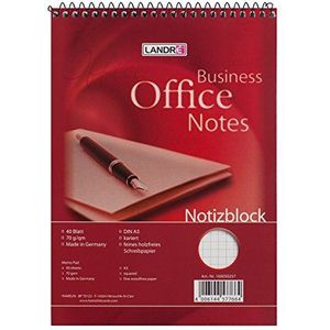 LANDRE 100050257 Spiraal notitieblok Office 10-pack A5 geruit 70 g/m² 40 vellen collegeblok