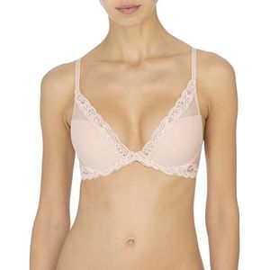 Natori Women's Feathers Contour Plunge Bra, Cameo Rose, 30A