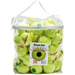 Tourna Onder druk staande groene stip tennisballen 50 bal draagtas groene stip tennisballen onder druk gezet
