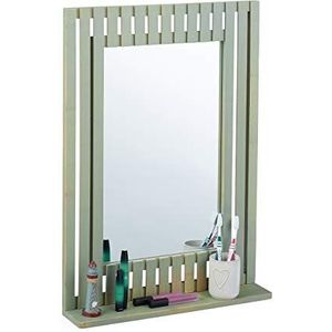 Relaxdays spiegel - badkamerspiegel - wandspiegel - rechthoekige spiegel - bamboe