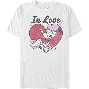 Disney Classics Mickey Classic - In Love Donald Unisex Crew neck T-Shirt White 2XL