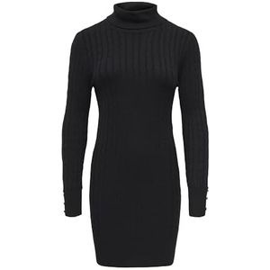 Onllouis Ls Rollneck Cable Dress at KNT, zwart, XS